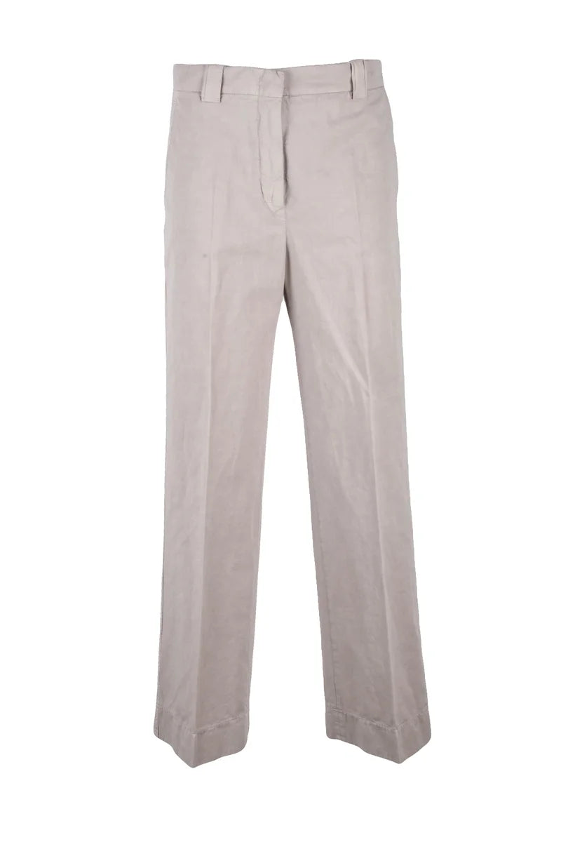 Cotton Linen Trousers - Beige