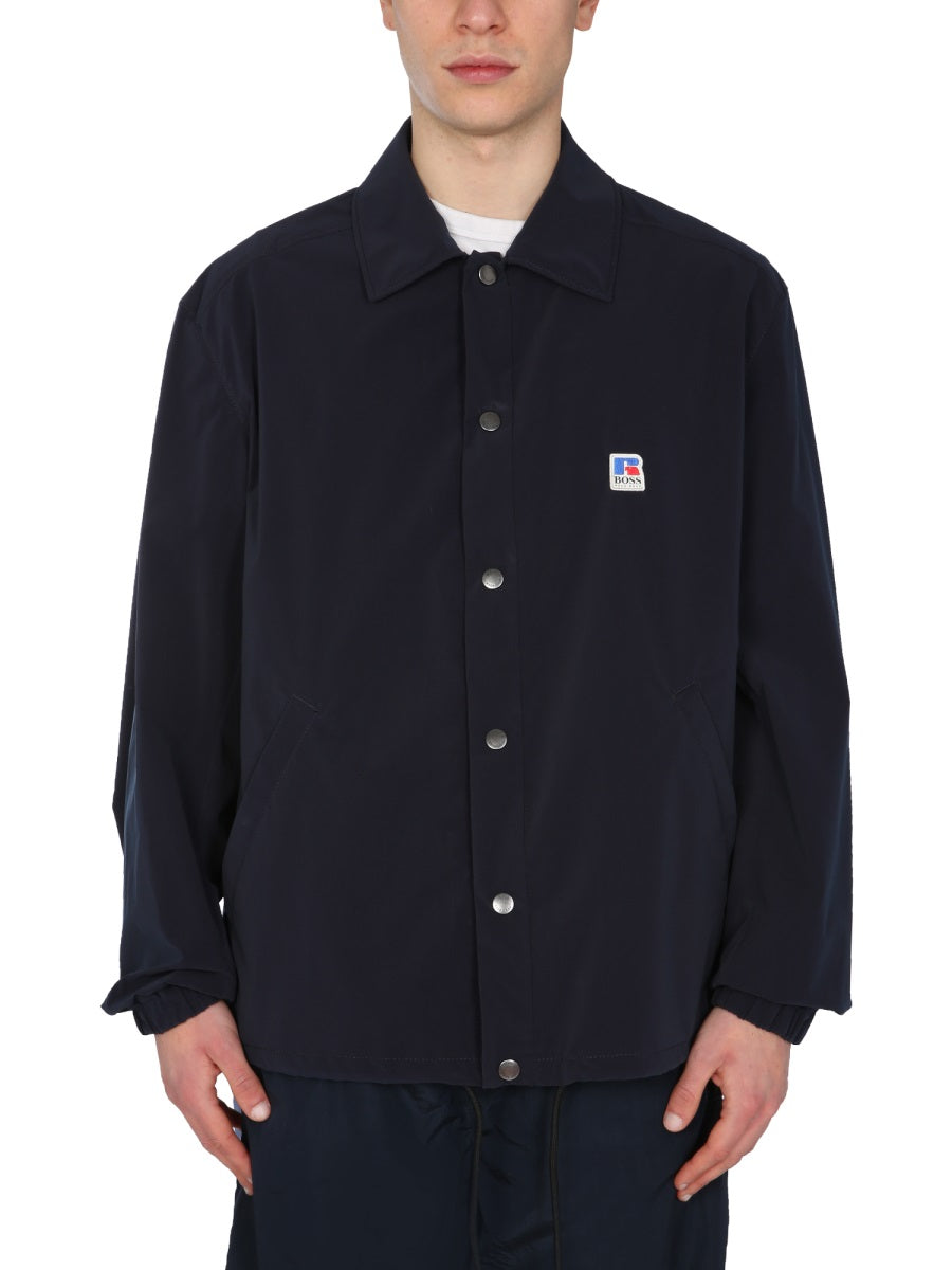 Relaxed Fit Jacket With X Russell Athletic Emblem