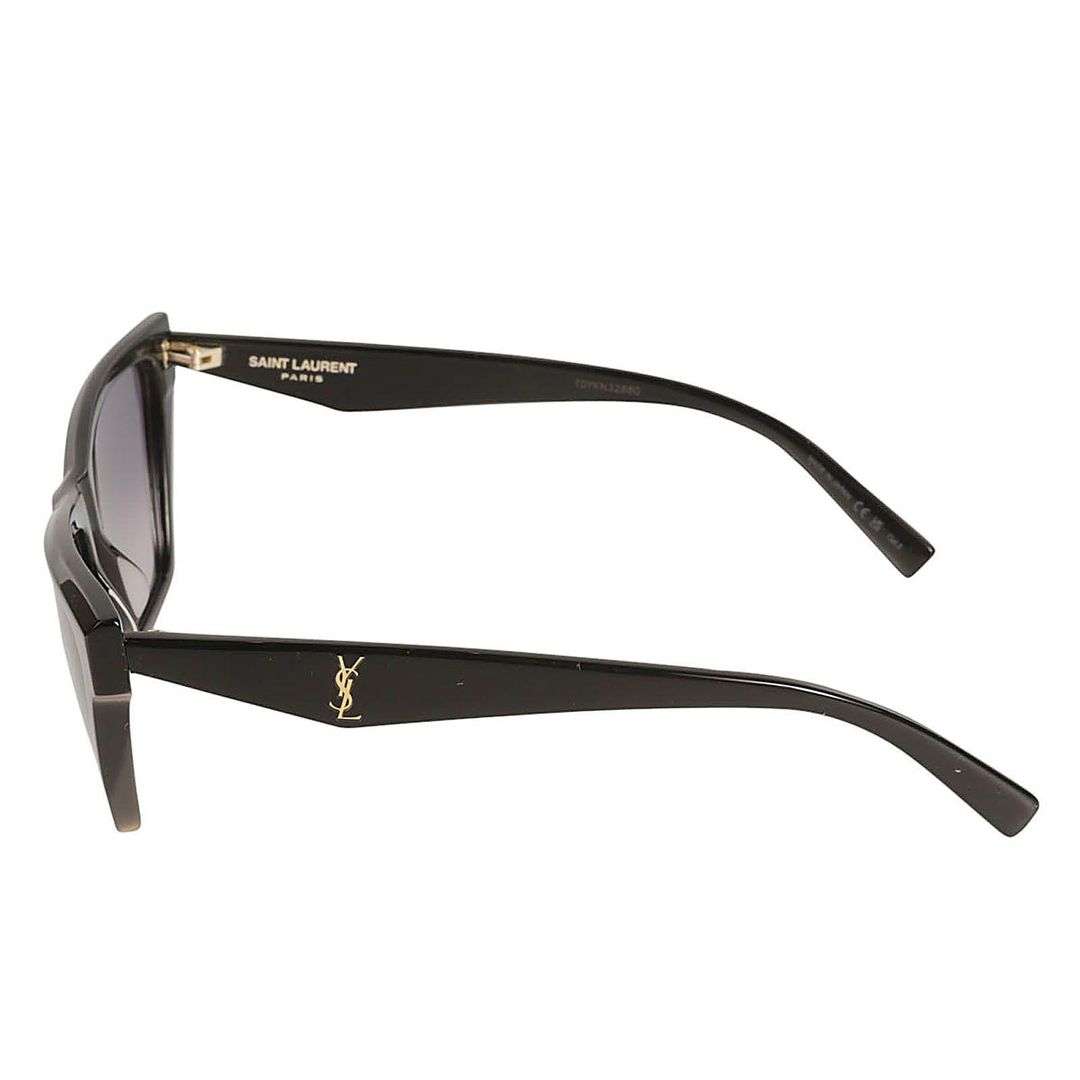 Angular Black Sunglasses with Gradient Lenses