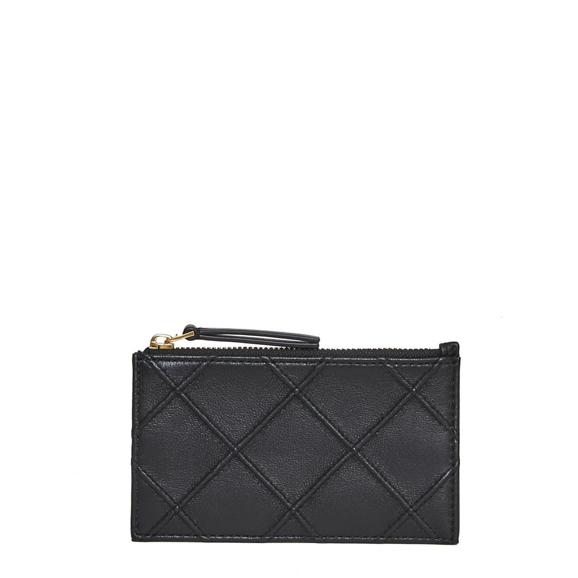 Quilted Nappa Leather Cardholder In Black