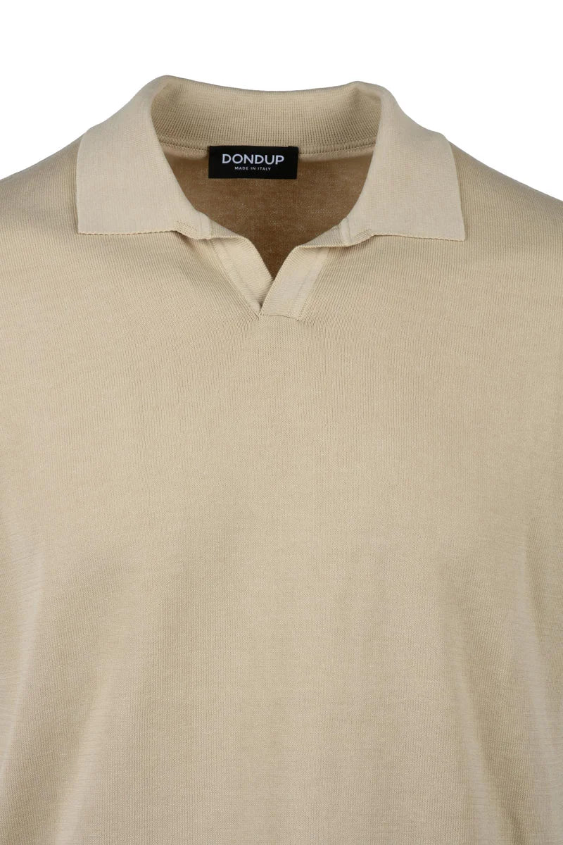Knit Polo Shirt - Beige