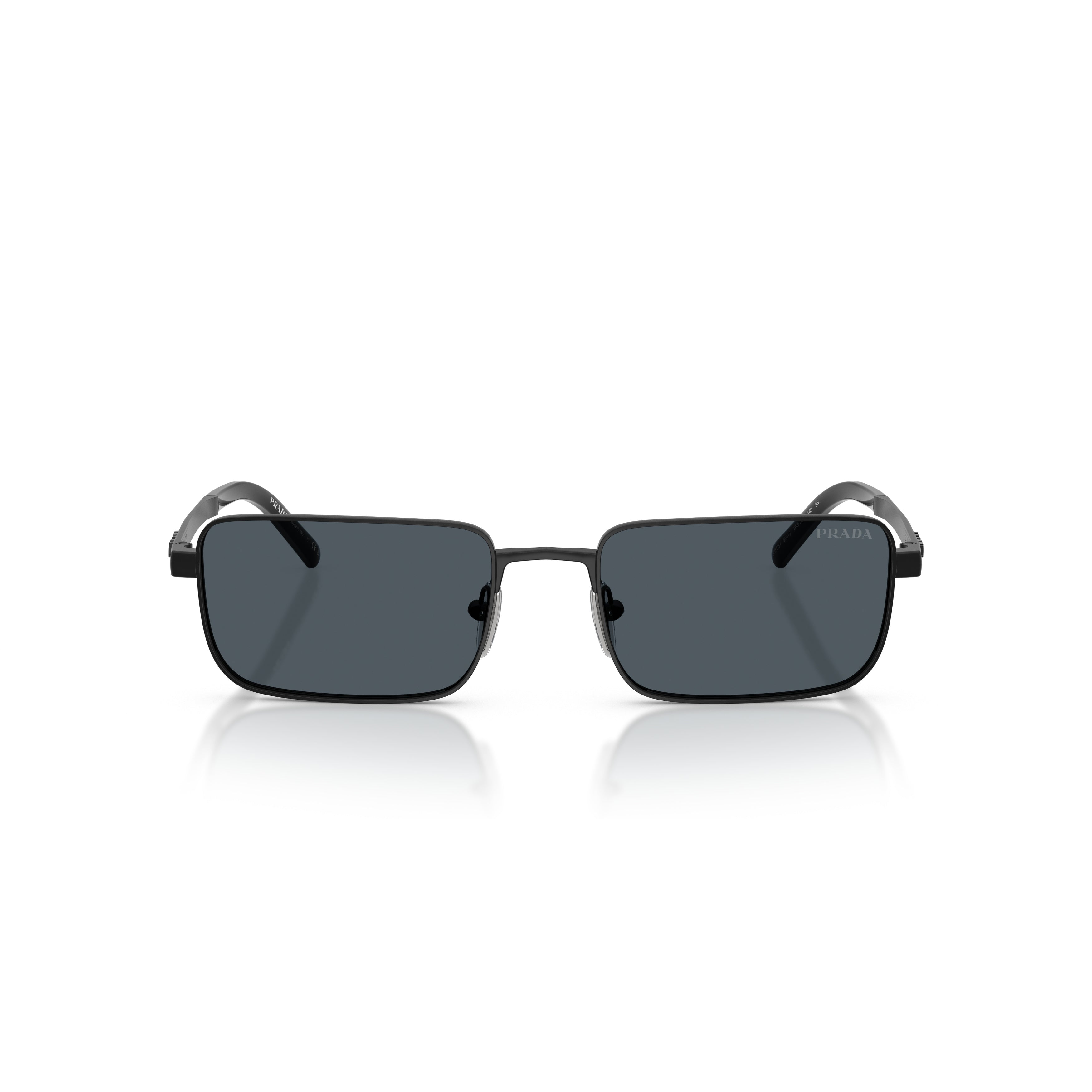Rectangular Frame Sunglasses with Dark Lenses