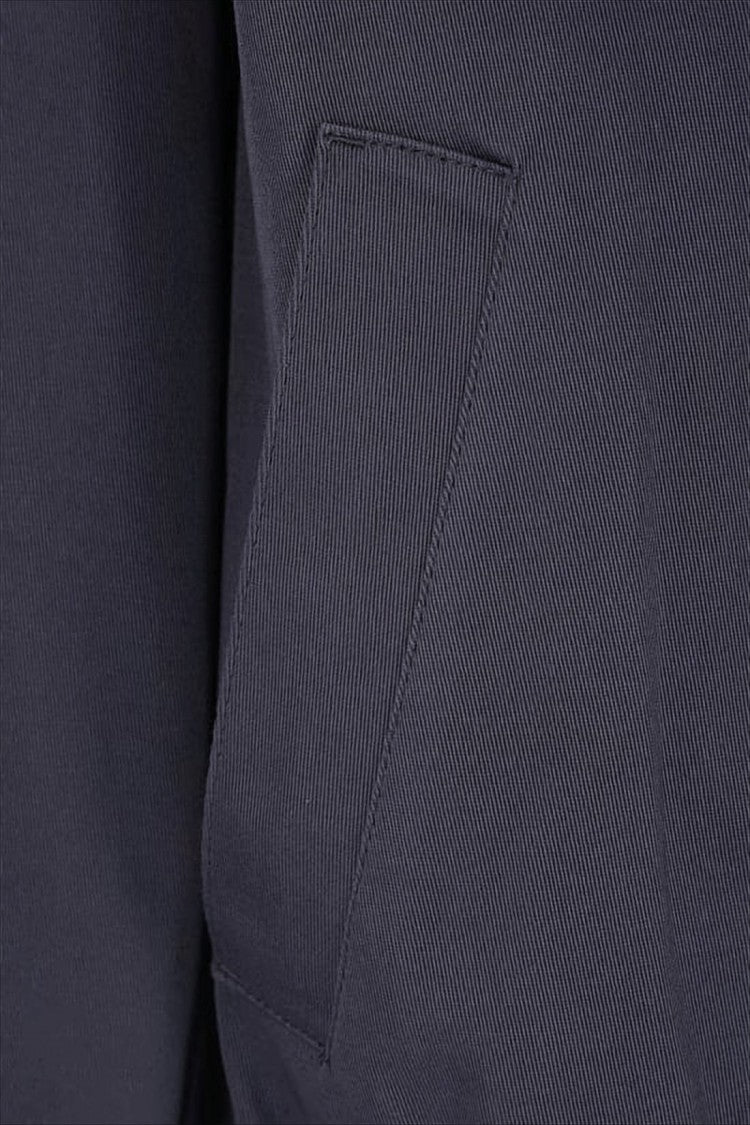 Cropped Jacket With Front Zipper And Embroidered Logo