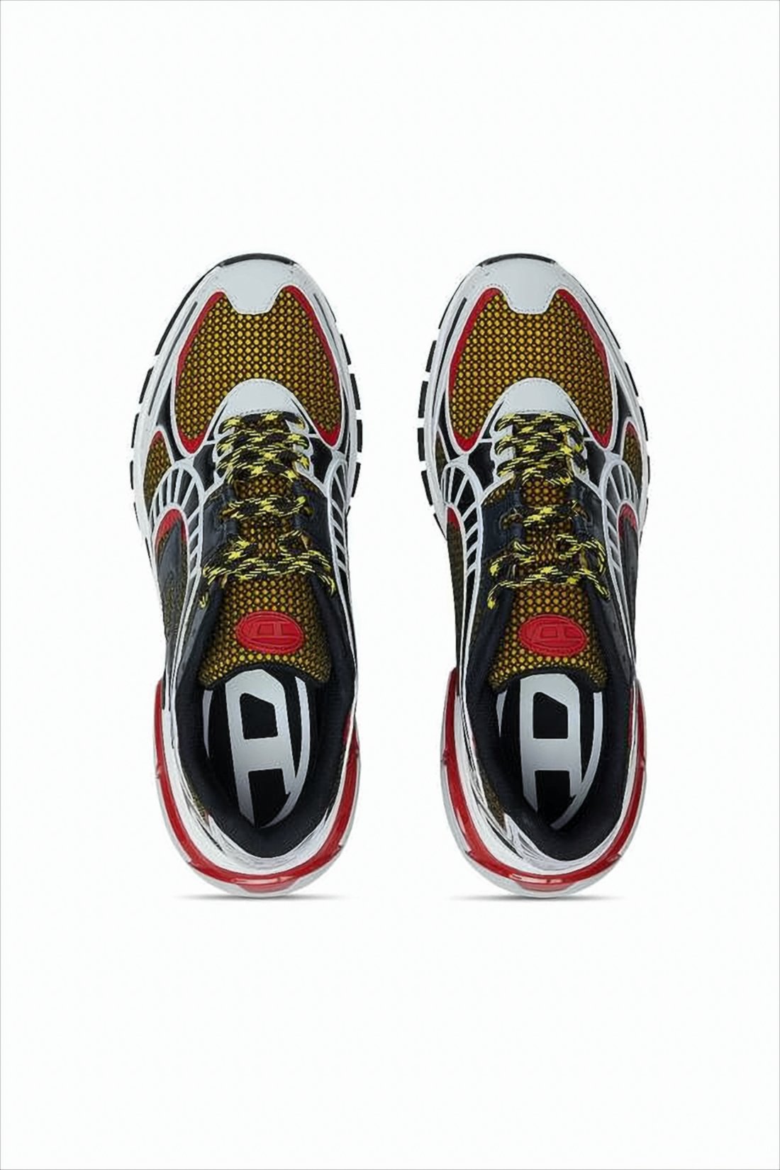 Dynamic Olive Green Sneakers with Bold Accents