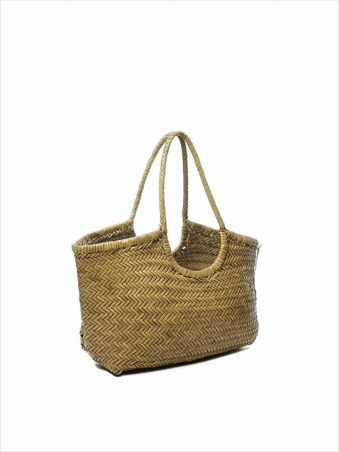 Woven Buffalo Leather Shoulder Bag