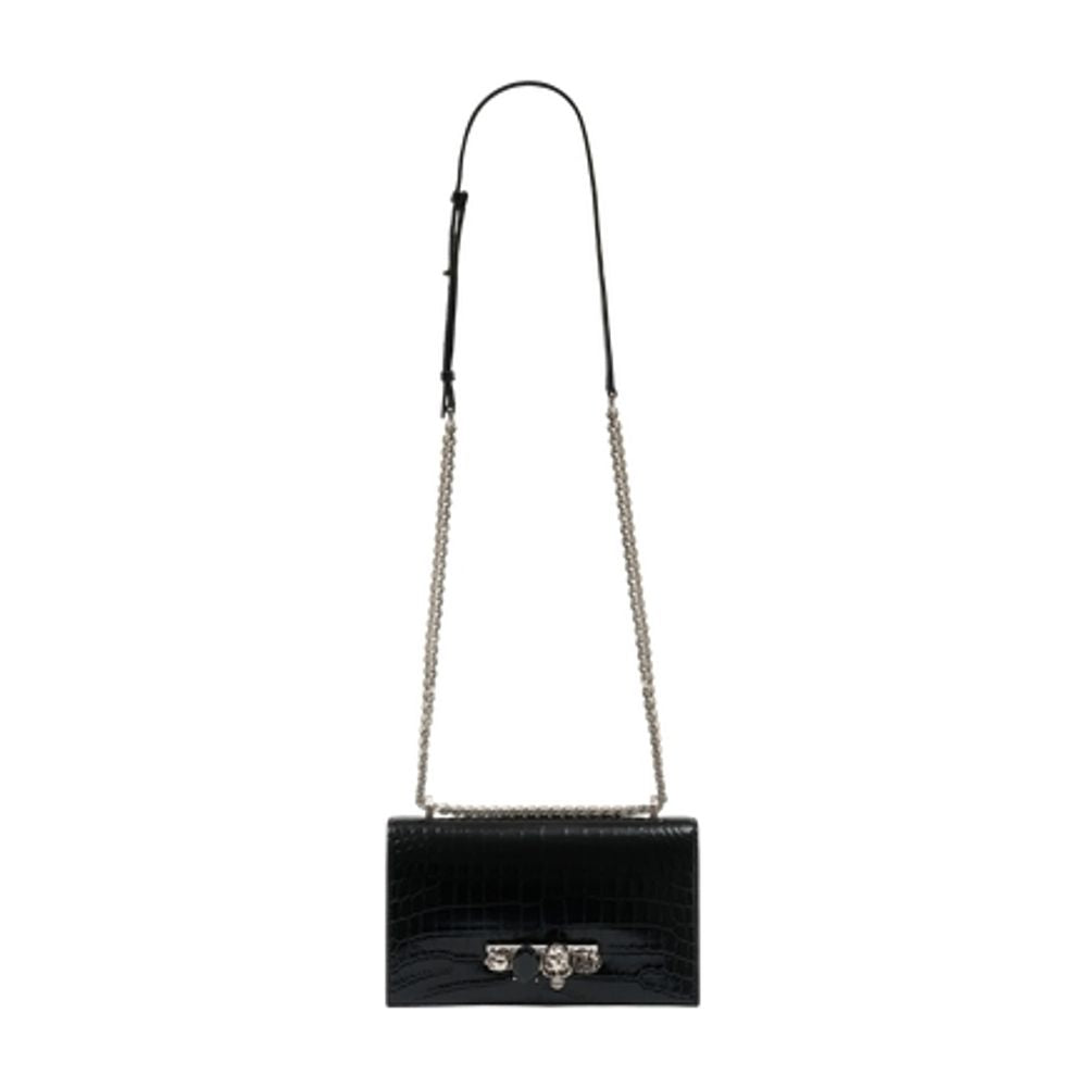 Jewelled Satchel Leather Crossbody