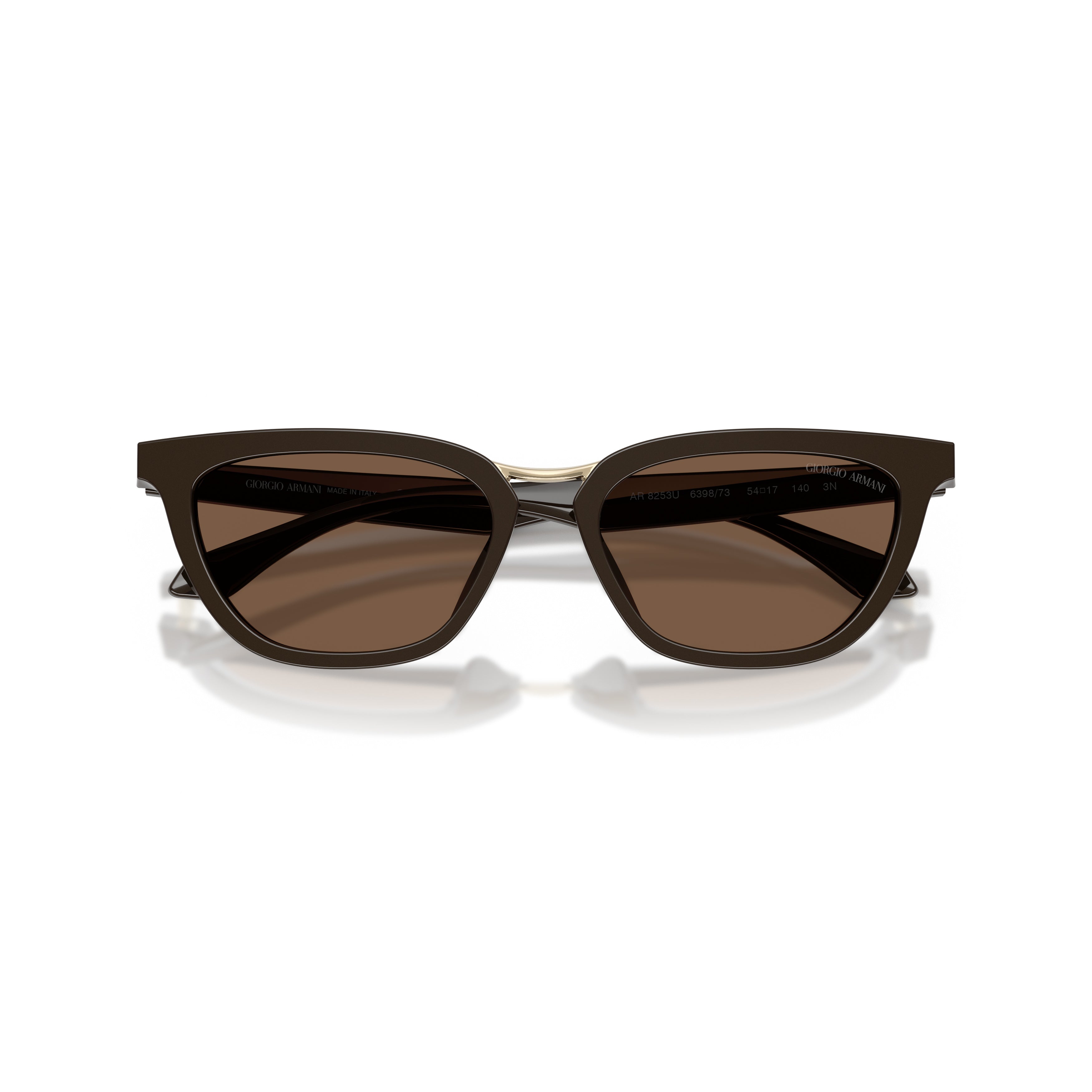 0ar8253u Angular Acetate Sunglasses with Gold Metal Bridge