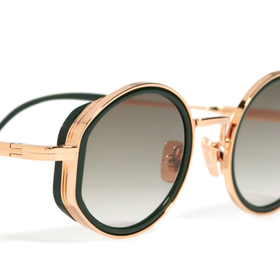 Jared Metallic Gold Sunglasses with Geometric Edges