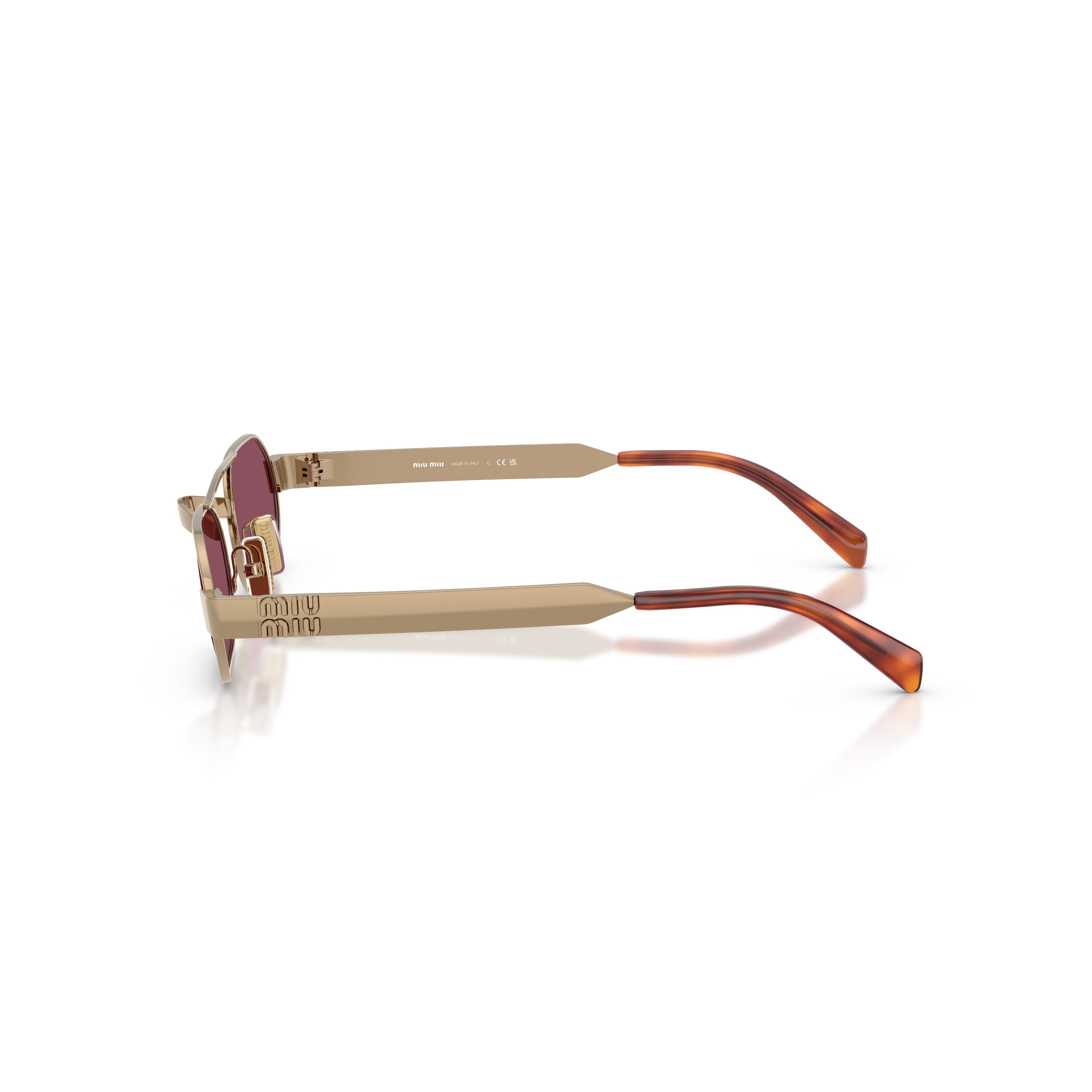 Gold-tone Metal Frame Sunglasses with Oval Lenses