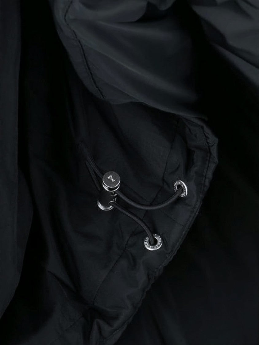 Cropped Padded Jacket With High Collar And Embroidered Detail