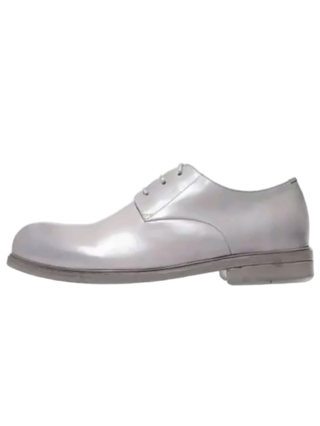 Polished Silver Minimalist Dress Shoes