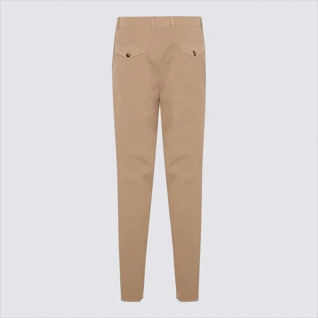 High-Waisted Straight Pants with Pleated Front