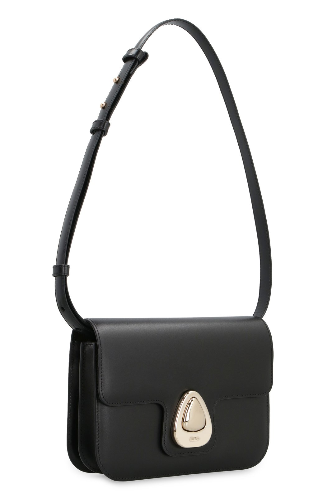 Structured Smooth Leather Shoulder Bag