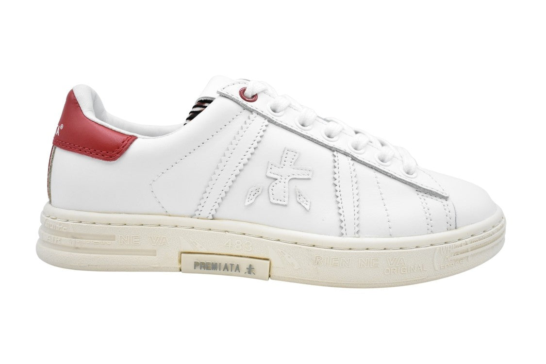 Leather Sneakers With Contrasting Detail