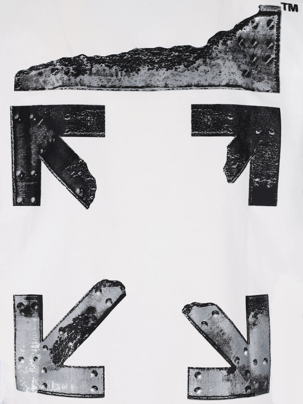 White Metal Arrow Cotton T-shirt