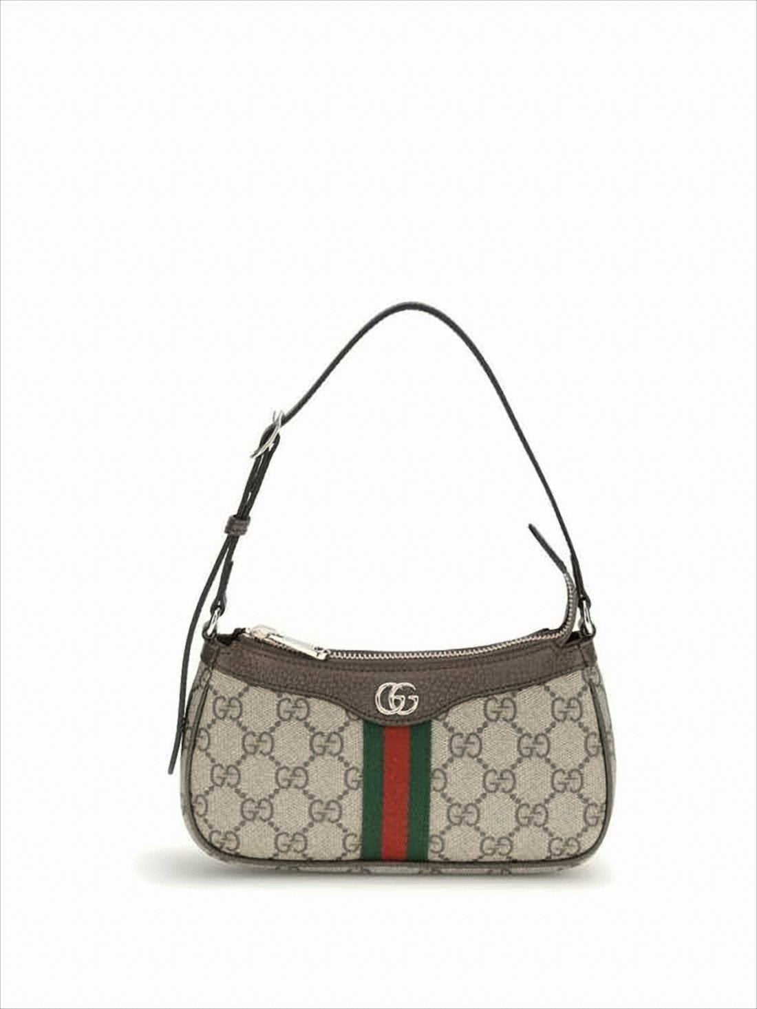 Canvas Monogram Shoulder Bag with Signature Accents