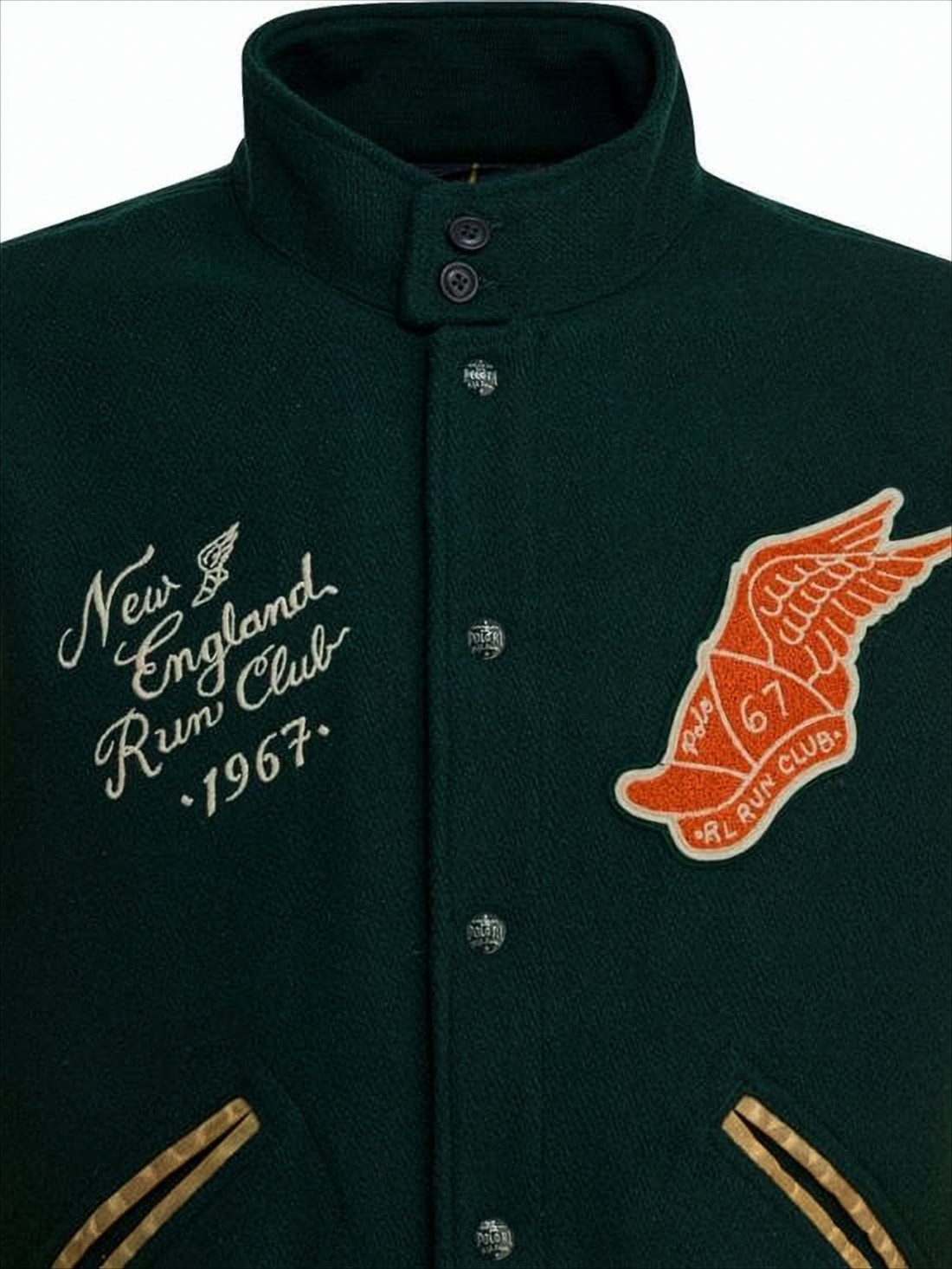 Dark Green Wool Bomber Jacket