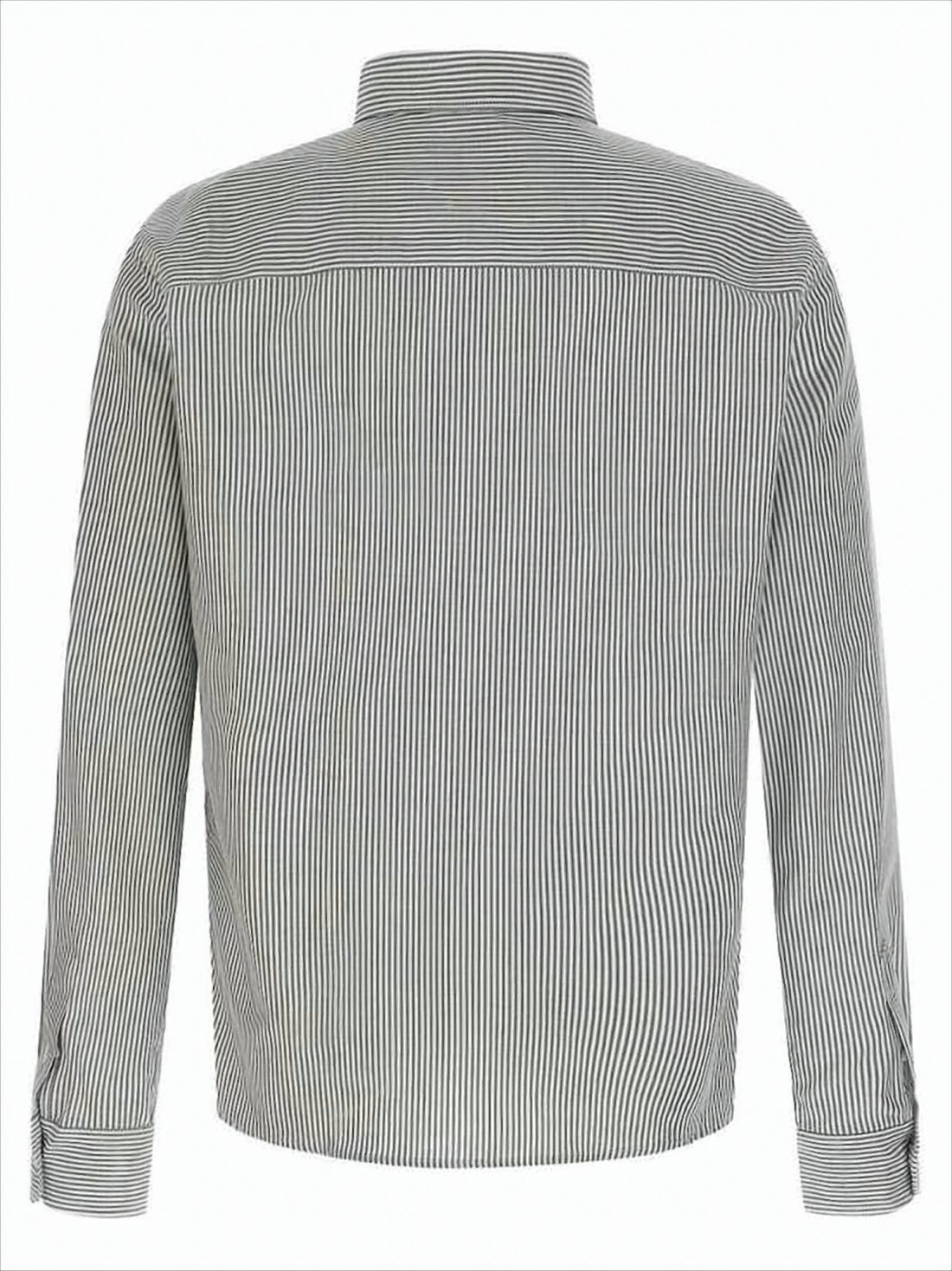 Long-Sleeve Striped Button-Up Shirt