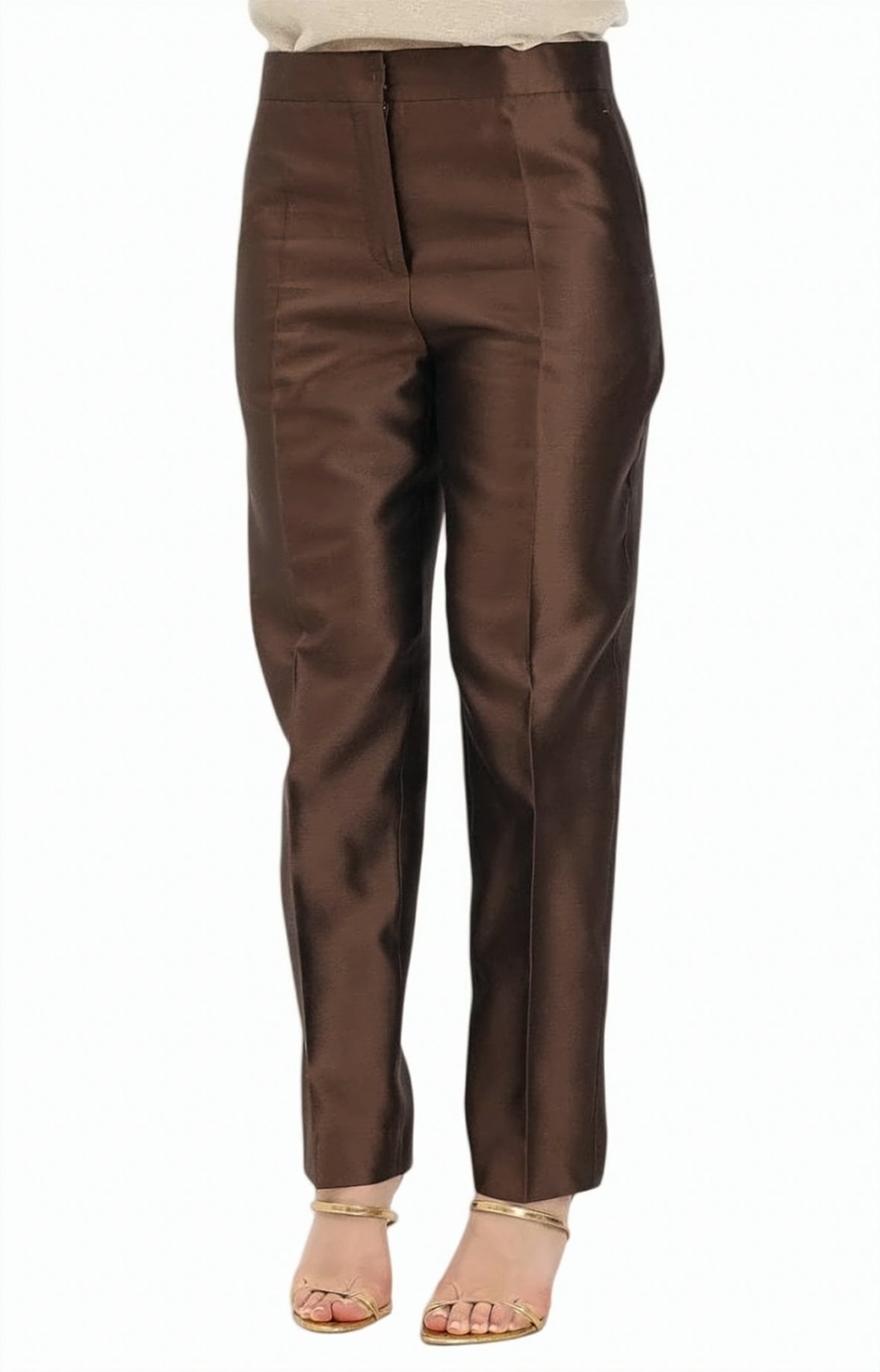 Mstzinco Brown Tailored Trousers