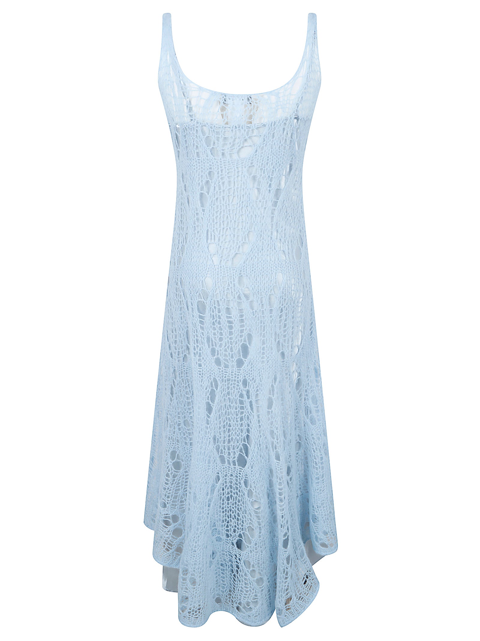 Fitted Spiderweb Knit Dress
