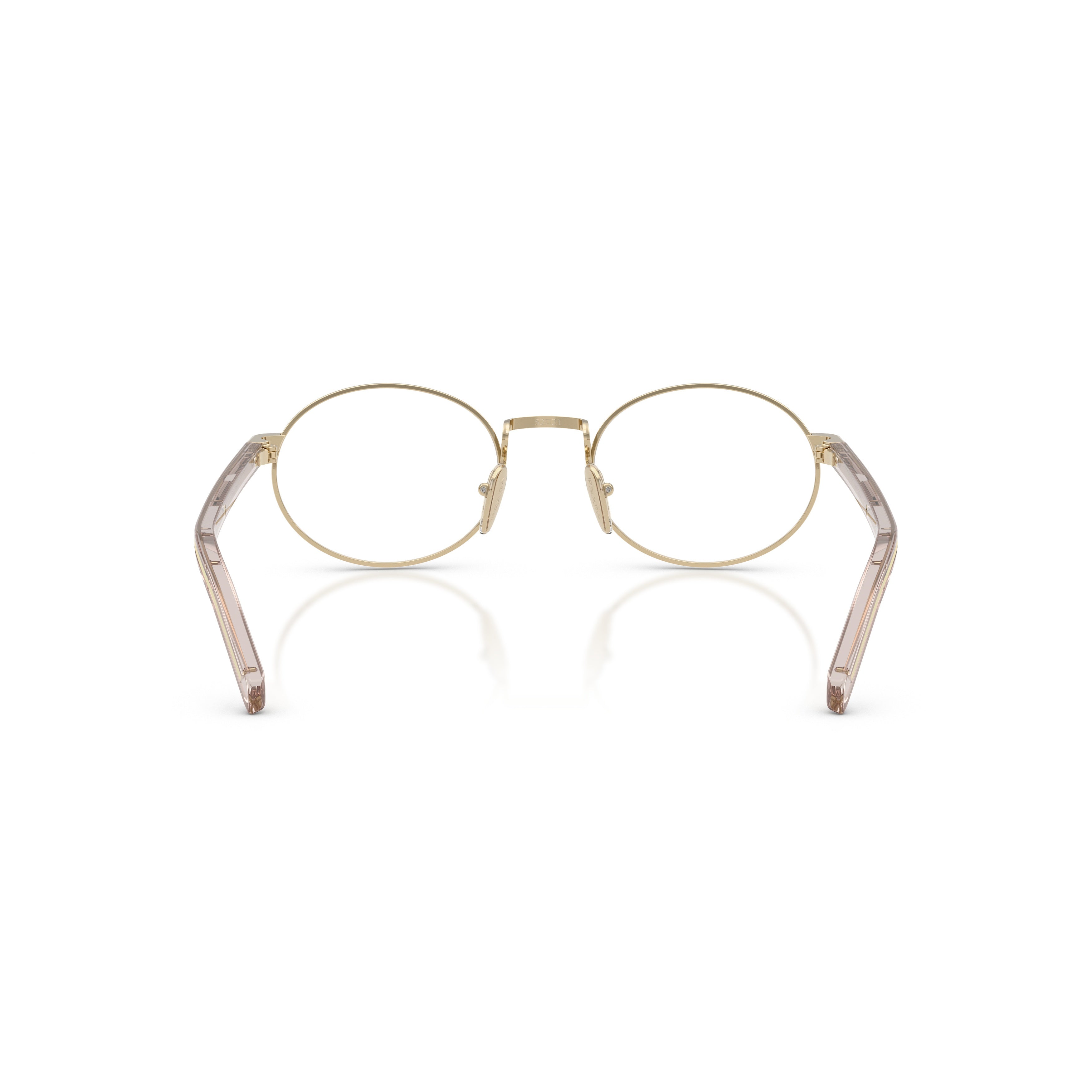 0pr B55v Oval Metal Frame Eyeglasses
