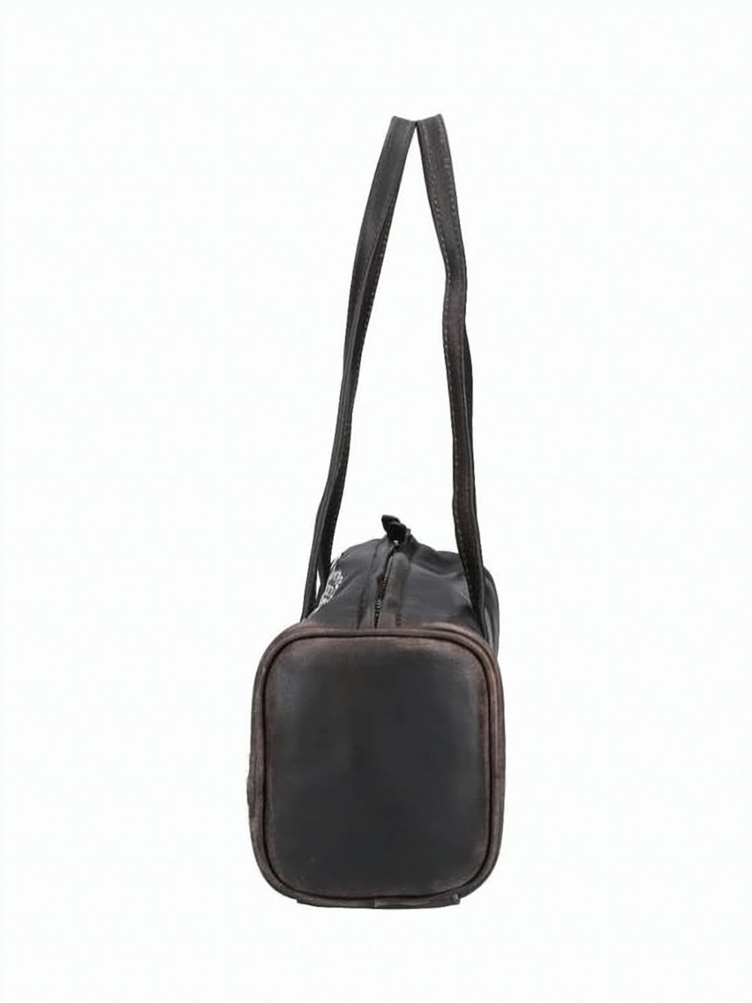 Black Cylindrical Metallic Studded Shoulder Bag