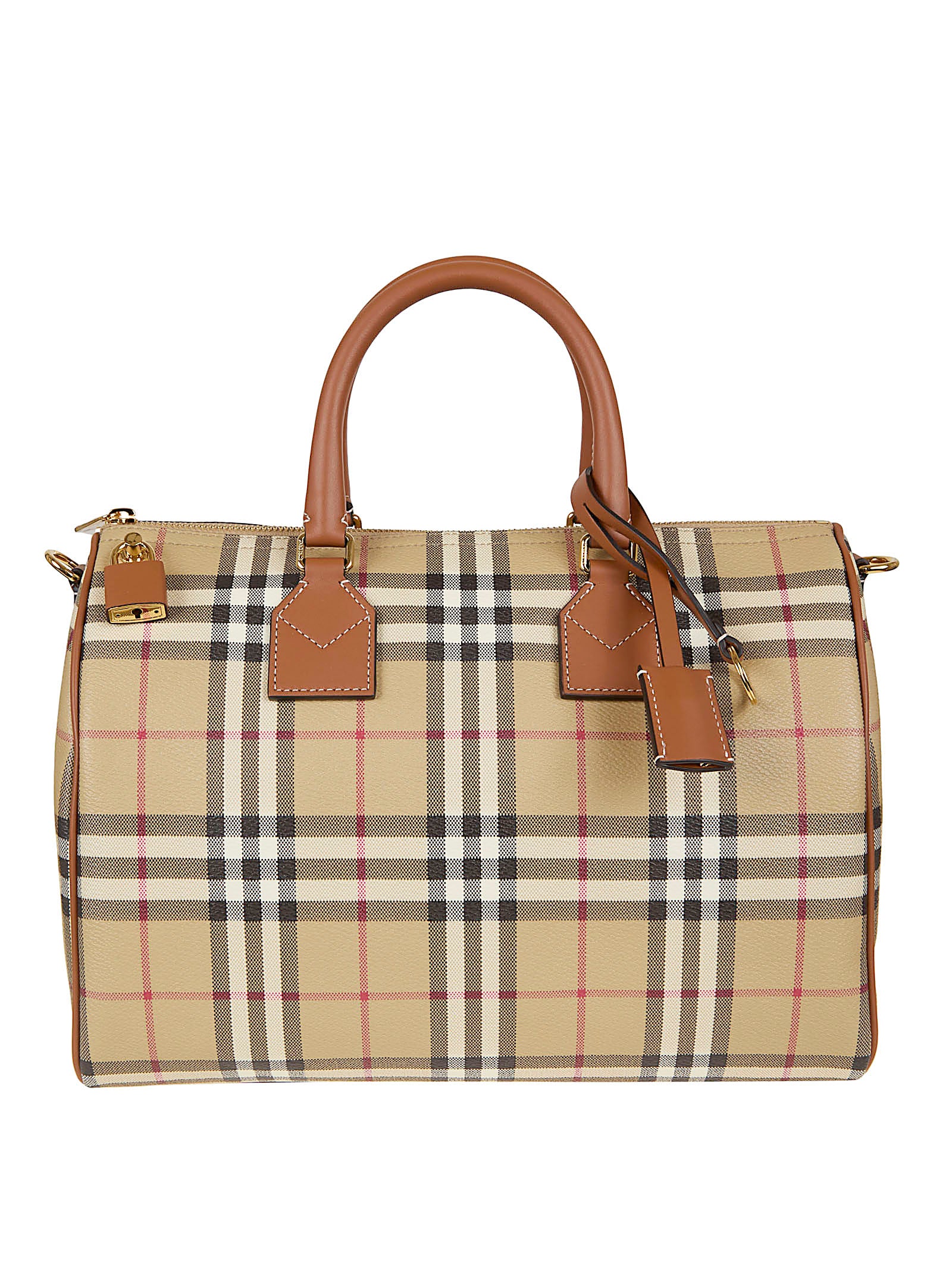 Classic Checkered Brown Shopper Bag