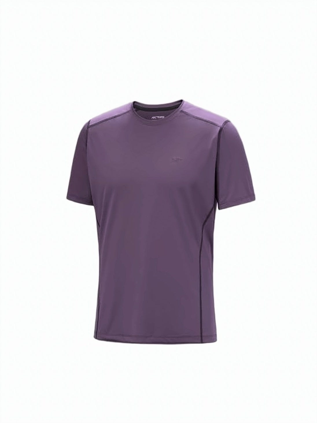 Black Minimalist Seam Detail Polyester T-Shirt