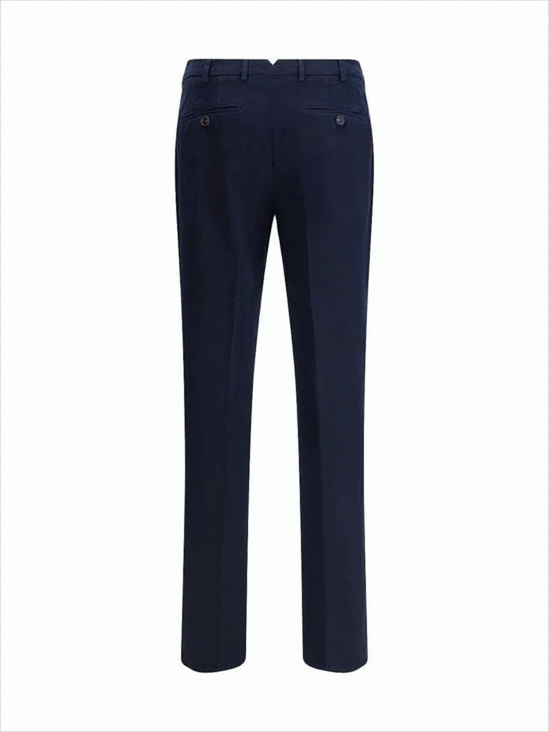 Refined Tailored Straight Pants with Button Details