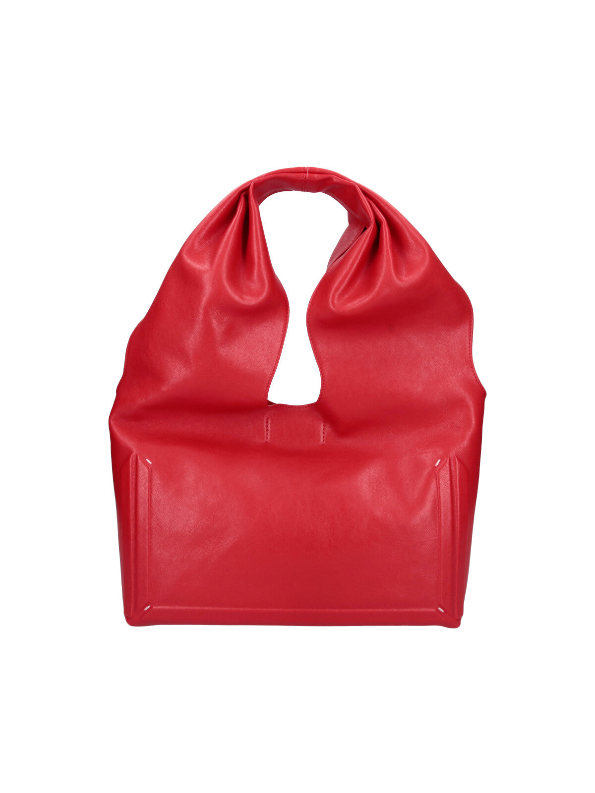 Red Box Structured Leather Shoulder Bag
