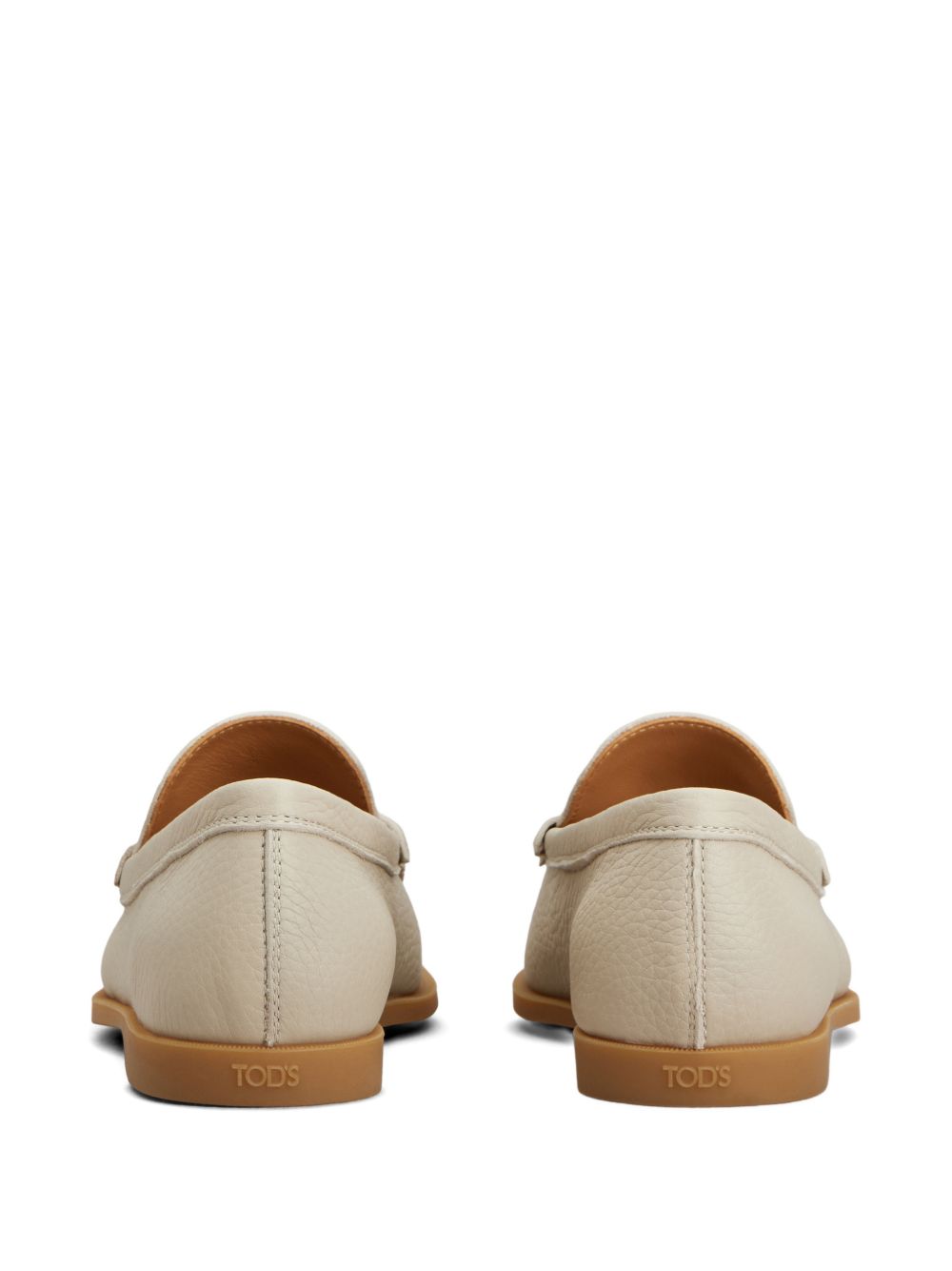 Textured Ecru Slip-On Flats