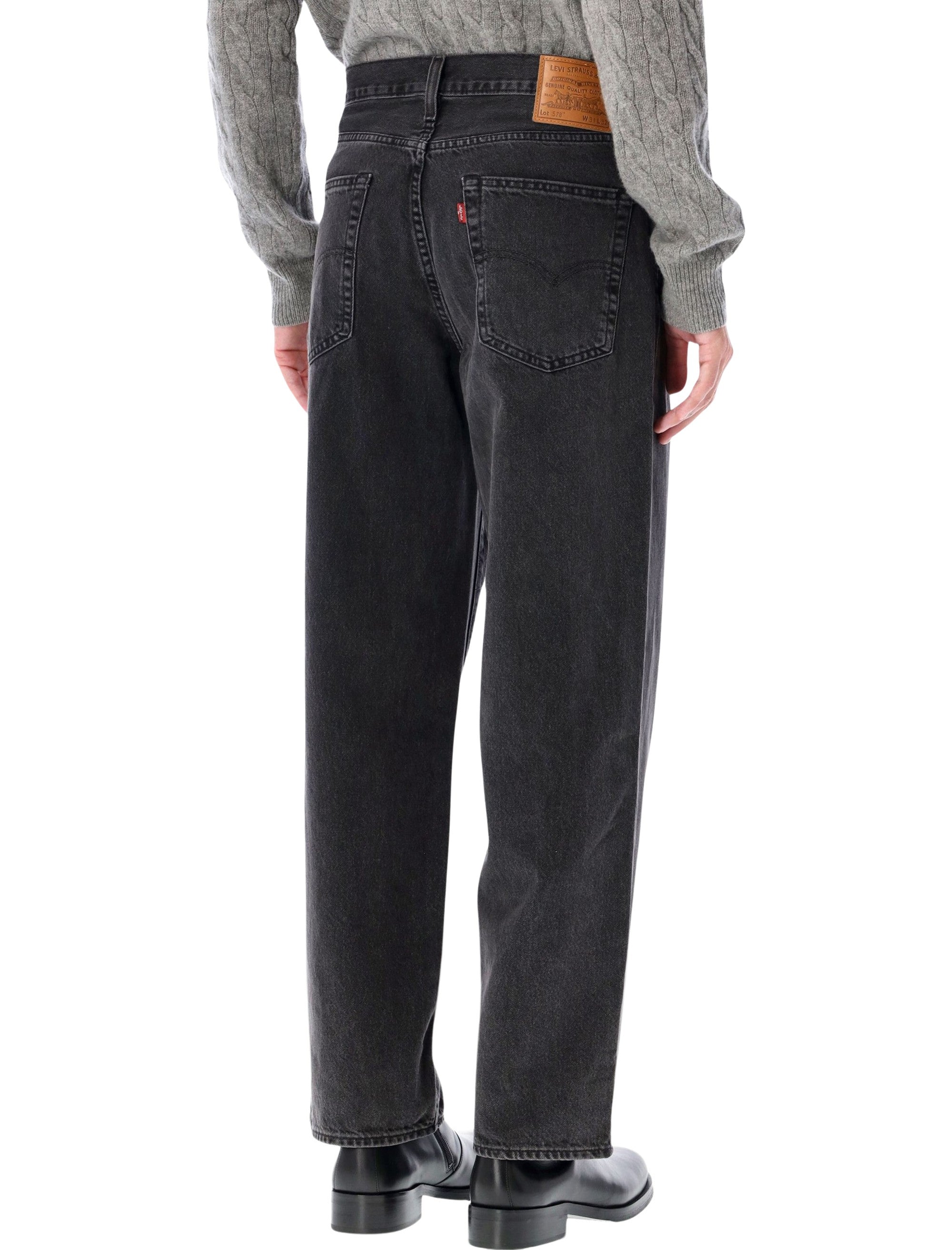 Washed Black Baggy Denim Jeans