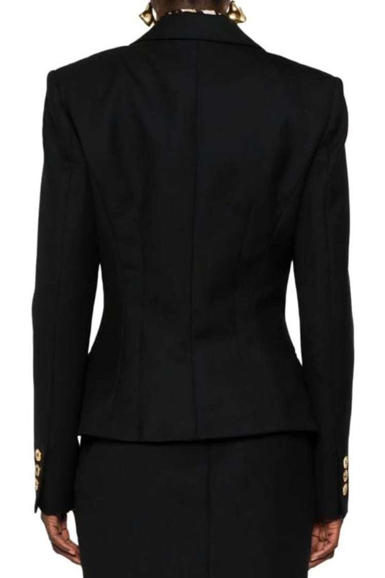 Tailored Black Wool Blazer