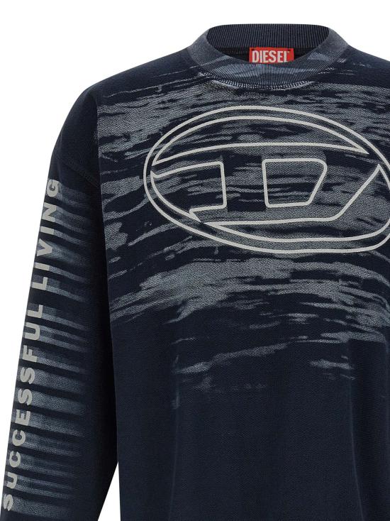 T-shirt z długim rękawem z abstrakcyjnym owalnym logo