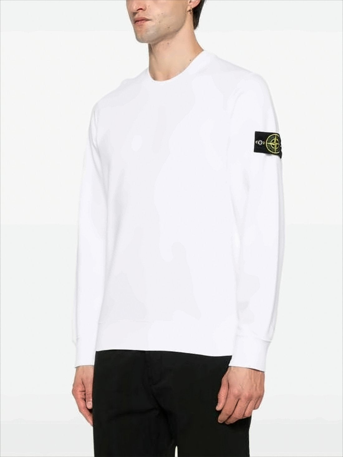 Long-Sleeve Crewneck Sweatshirt with Compass Logo