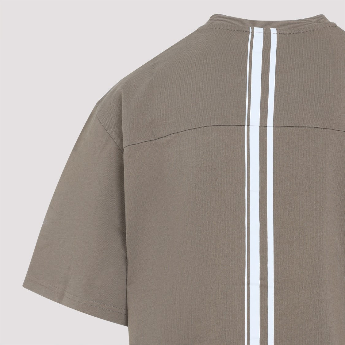 Taupe T-Shirt With Sporty Stripes