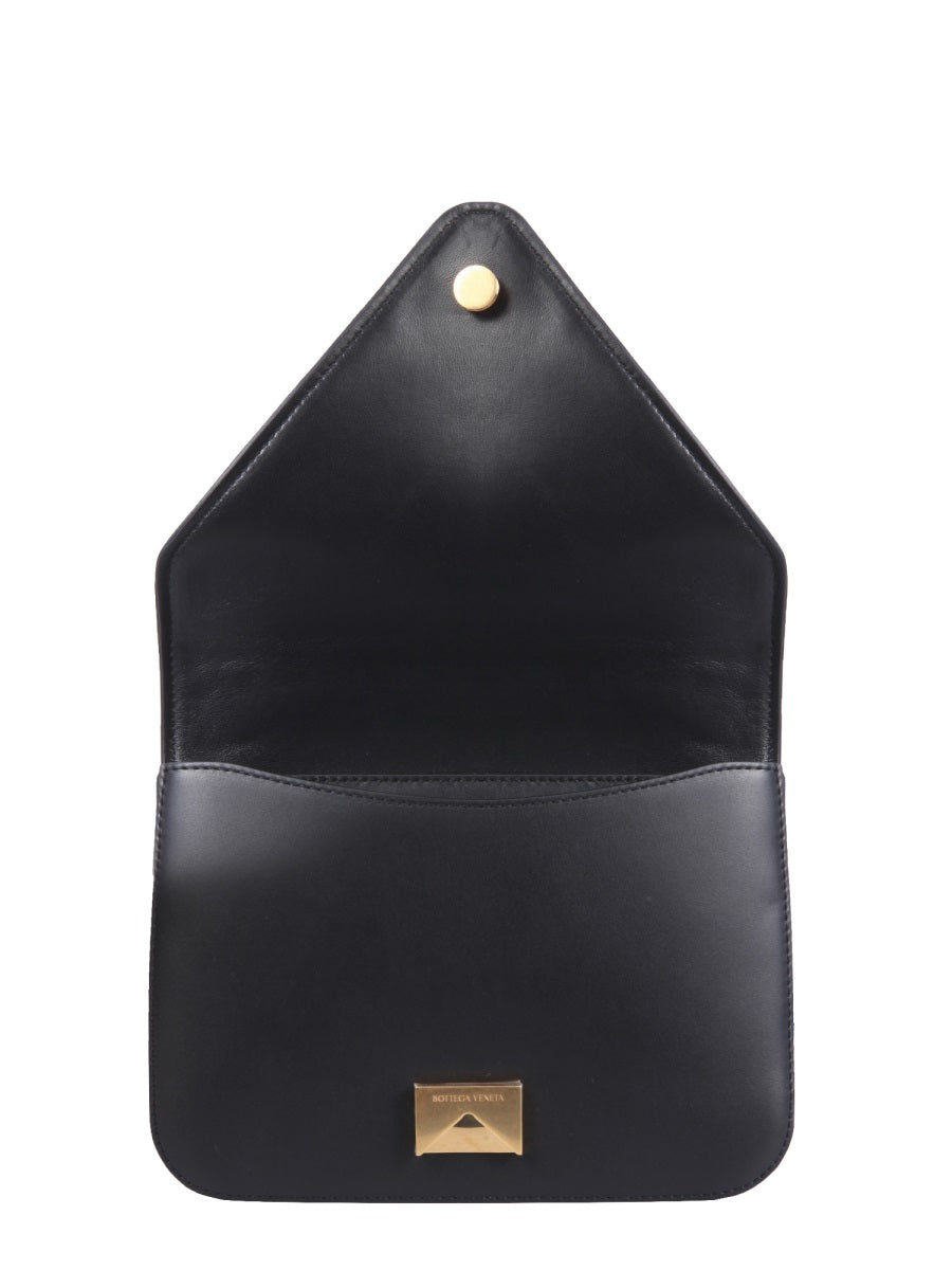 Suede Envelope Bag with Bold Chain Handle