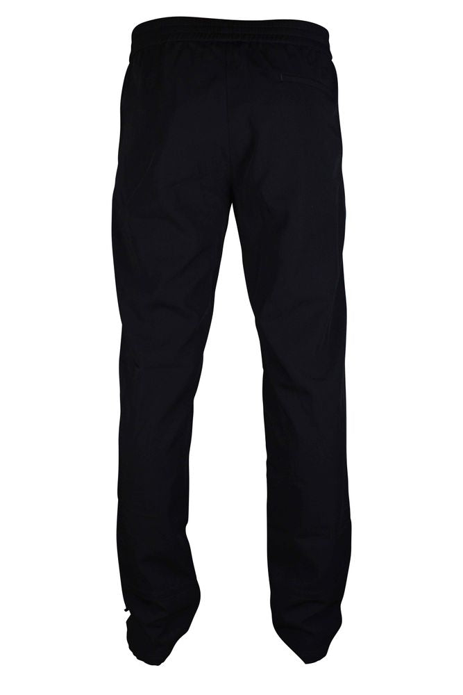 Black Jogging Pants With Printed Logo