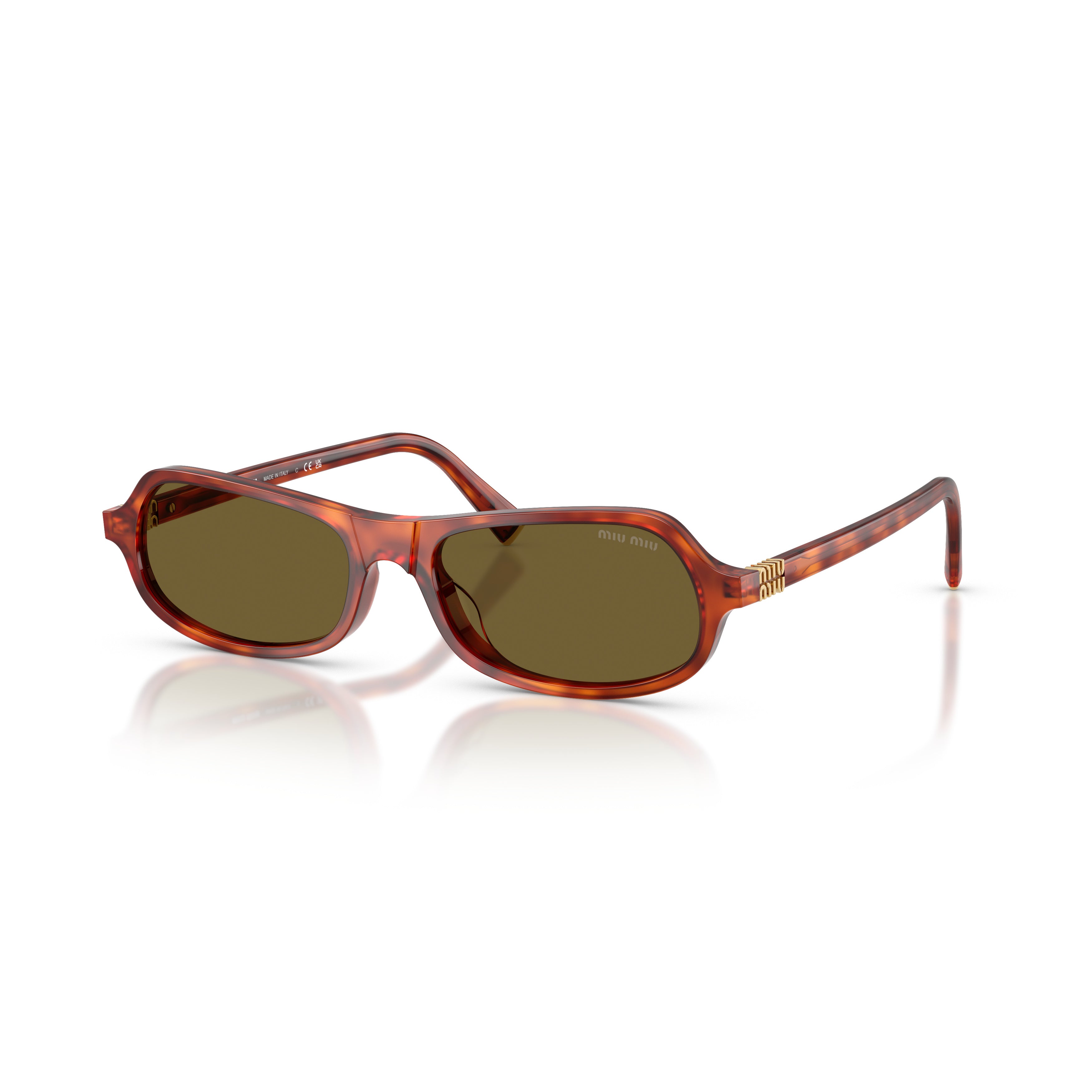 0mu B10su Rectangular Tortoiseshell Sunglasses