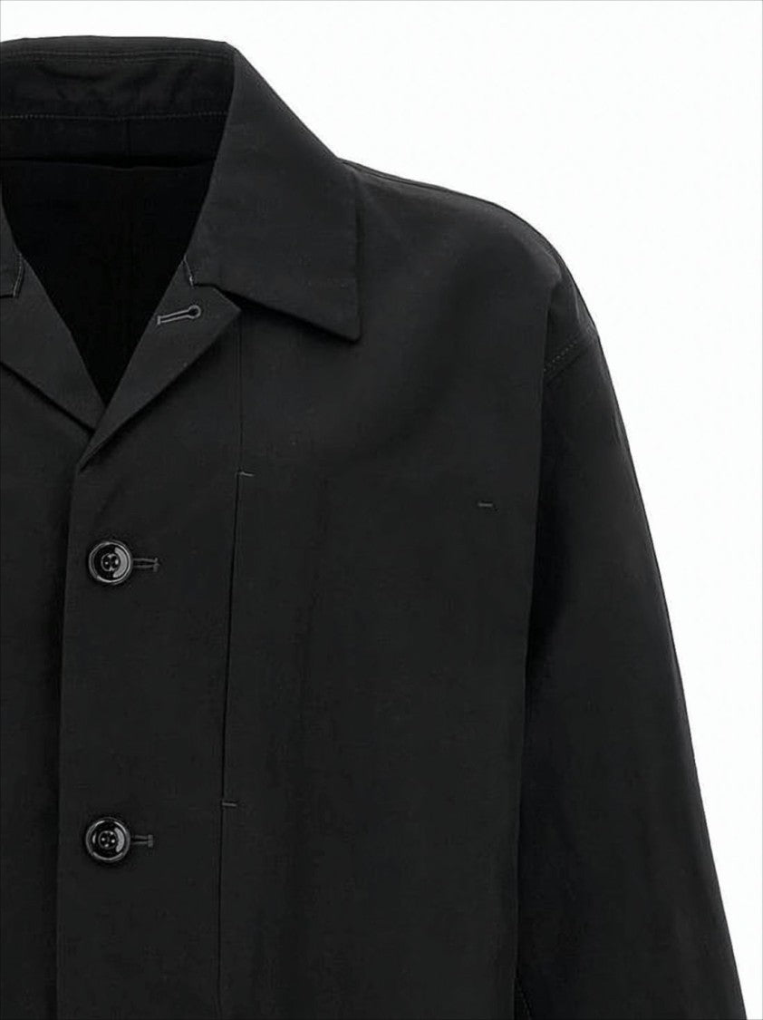 Boxy Black Jacket with Classic Collar