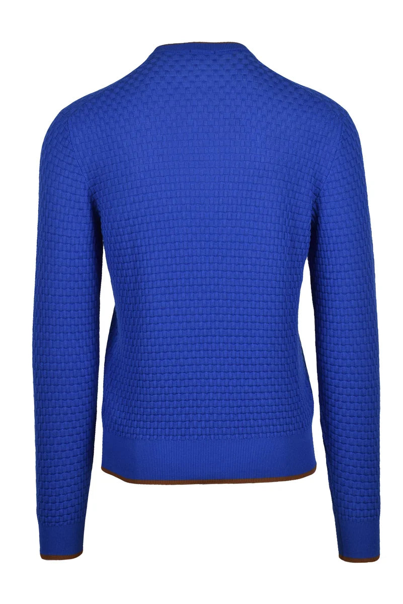 Cotton Crewneck Sweater - Blue