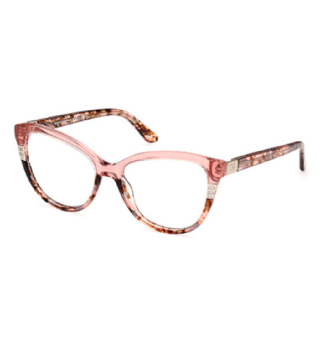 Gm50011 54074 Cat-Eye Frame Eyeglasses with Translucent Pink