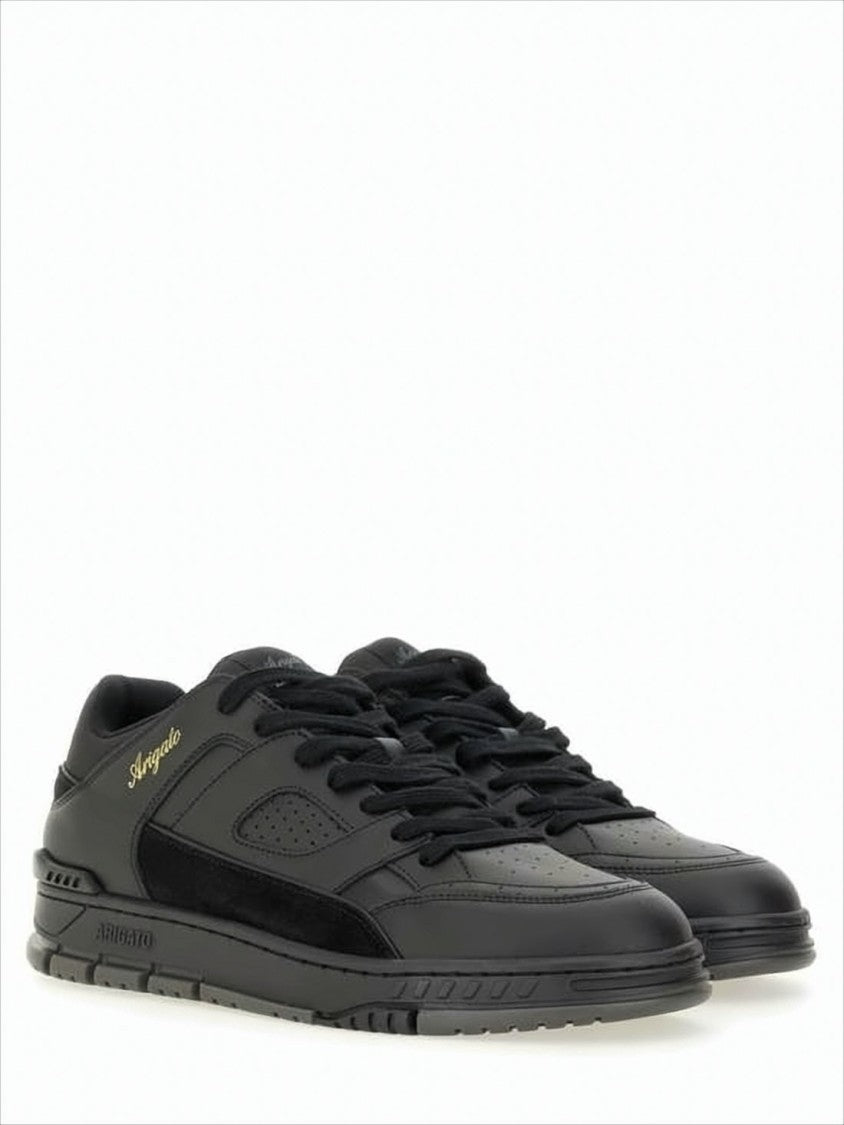 Low-Top Sneakers With Suede Accents And Gold Branding