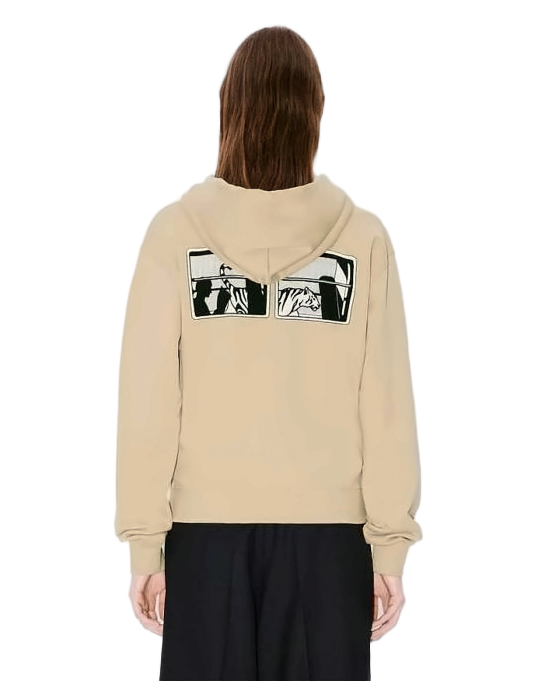 Beige Graphic Print Kenzo Hoodie