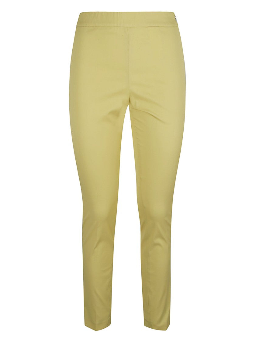 Fitted Trousers With Elastic Waistband