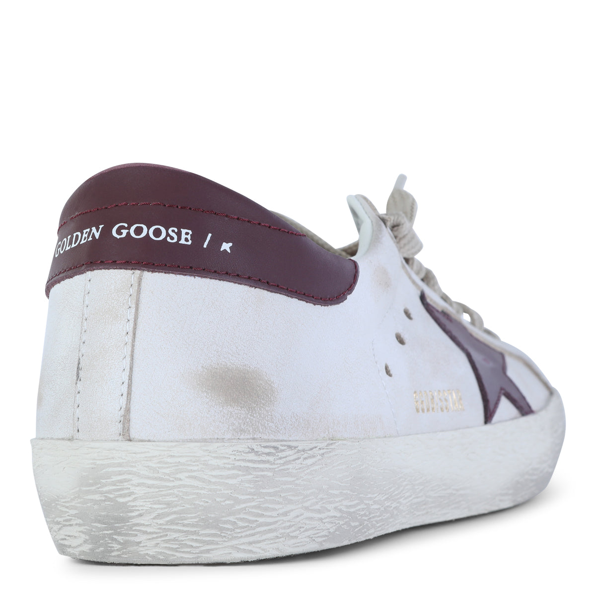 Distressed White Leather Sneakers