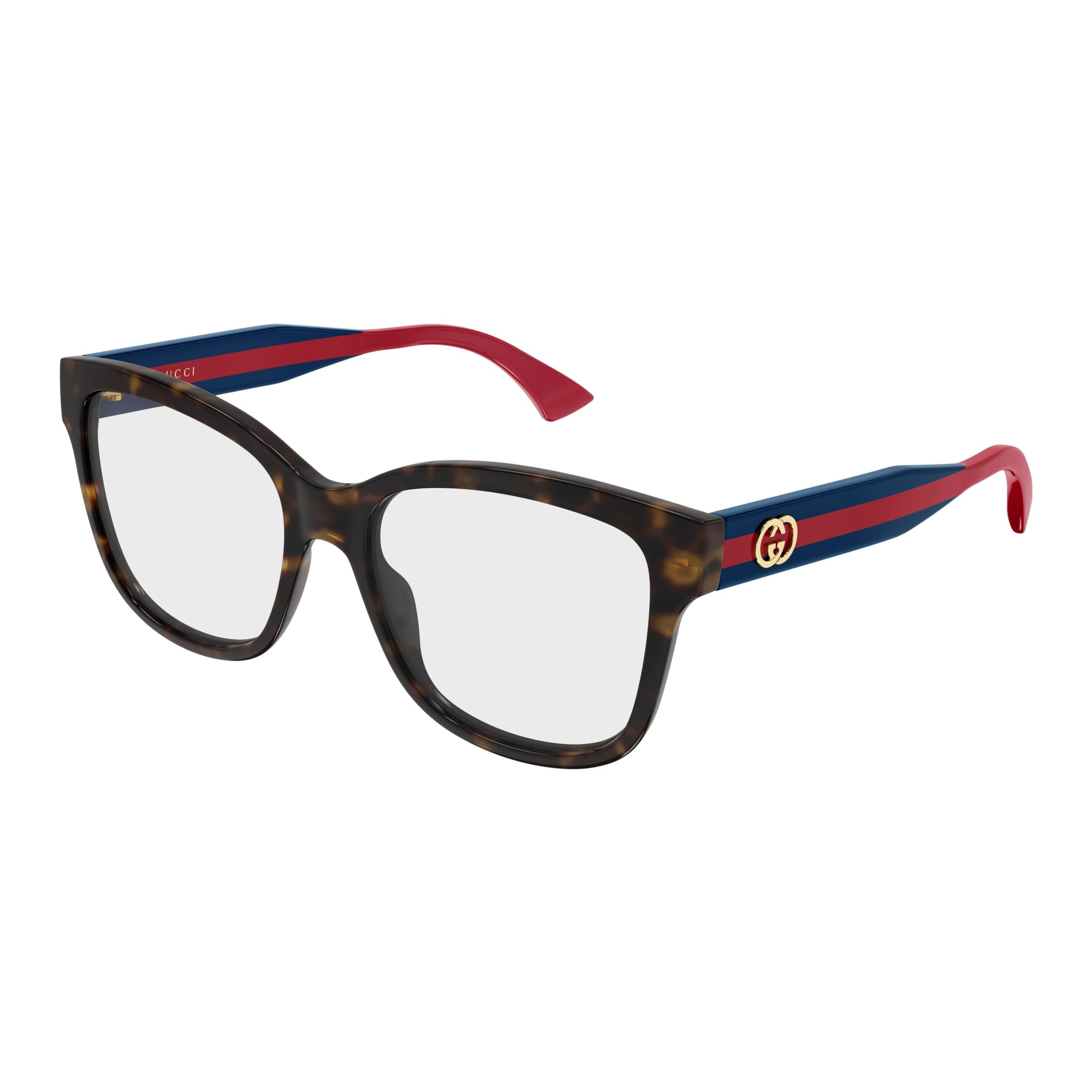 Gg0038onn Square-Shaped Tortoiseshell Sunglasses