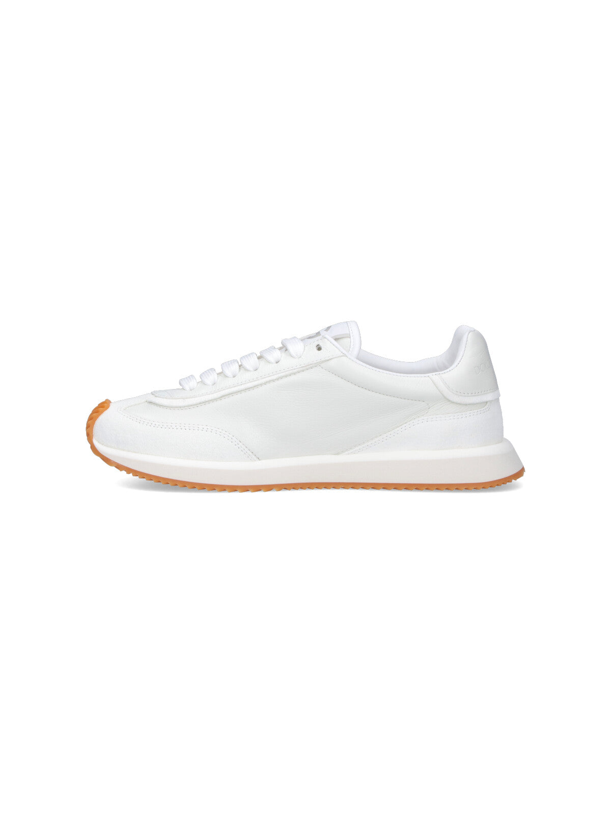 Calf Leather Low-Top Sneakers With Squared Toe