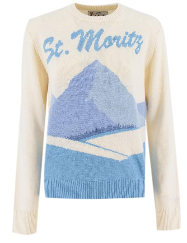 Mountain-Print Fleece Sweatshirt