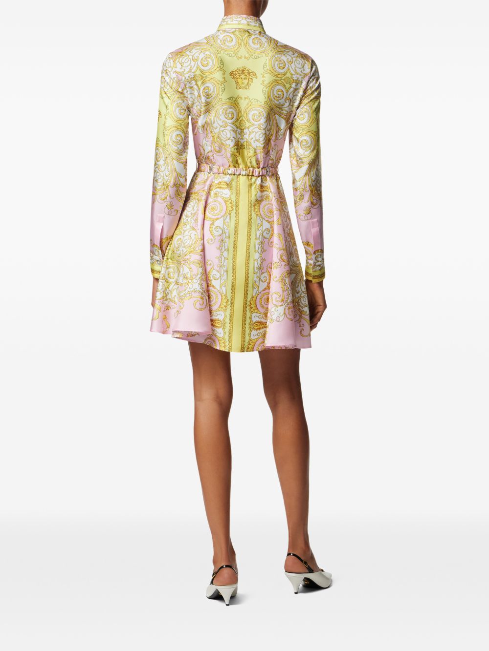 Mini Dress With Baroque Print